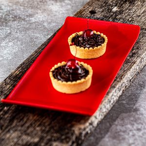 Bandeja Servir Retangular 15x40 Vermelha em Polipropileno