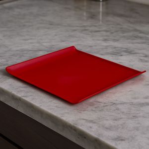 Bandeja Servir Quadrada 30x30 Vermelha em Polipropileno