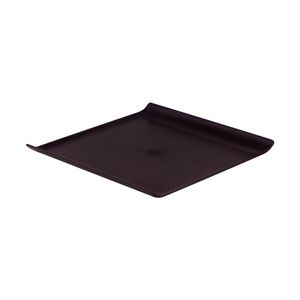 Bandeja Servir Quadrada 30x30 Marrom em Policarbonato