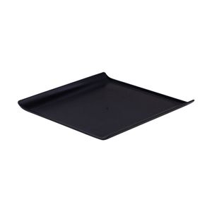 Bandeja Servir Quadrada 30x30 Preta em Policarbonato