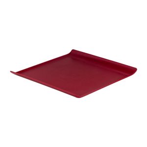 Bandeja Servir Quadrada 30x30 Vermelha em Policarbonato