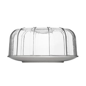 Boleira Elegance Redonda Com Tampa 30cm Mármore em Policarbonato