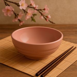 Bowl Oriental Redondo 500ml Rose em Polipropileno