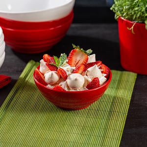 Bowl Oriental Redondo 500ml Vermelho em Policarbonato