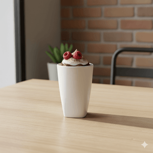 Copo Dolce Redondo 80ml Branco em Policarbonato