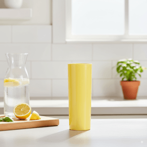 Copo Long Drink Slim 300ml Amarelo em Polipropileno