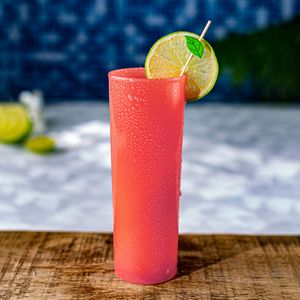 Copo Long Drink Slim 300ml Coral em Policarbonato