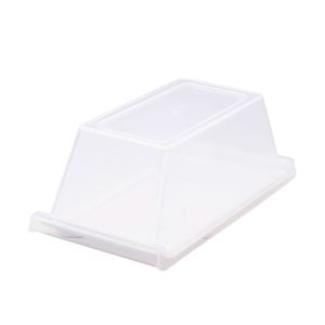 Bandeja Servir Retangular Com Tampa 15x30 Branca em Polipropileno