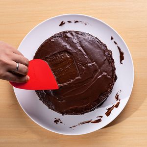 Espátula de Confeitaria 12,5x9cm Vermelha em Silicone