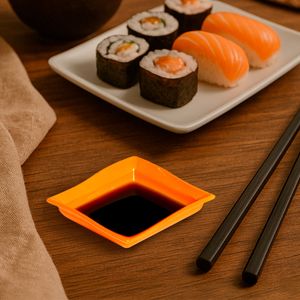 Molheira Moove Quadrada 35ml Laranja em Polipropileno