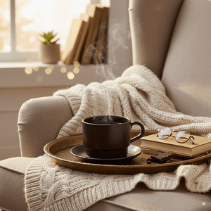 Xícara de Chá Elegance 240ml Marrom em Polipropileno