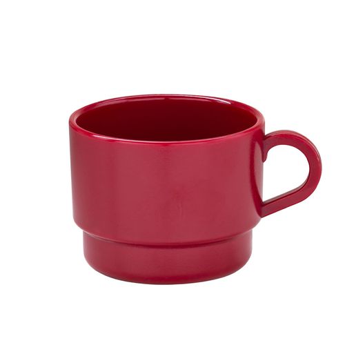 Xícara de Chá Elegance 240ml Vermelha em Policarbonato