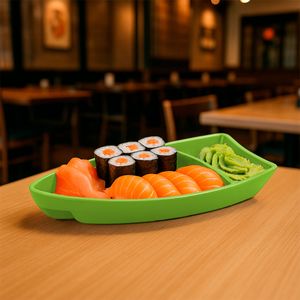 Barca Sushi 600ml Verde em Polipropileno