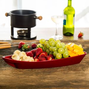 Barca Sushi 600ml Vermelha em Policarbonato