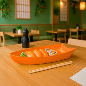 Barca Sushi 1L Laranja em Polipropileno