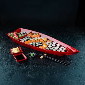 Barca Sushi 3,5L Vermelha em Polipropileno