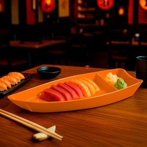 Barca Sushi 3,5L Laranja em Polipropileno