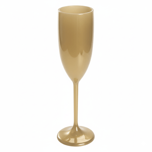 Taça de Champanhe 150ml Dourada em Policarbonato