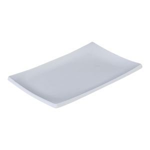Prato Oriental Retangular 14x20 Branco em Policarbonato