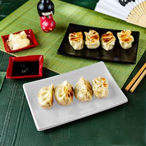 Prato Oriental Retangular 14x20 Branco em Policarbonato