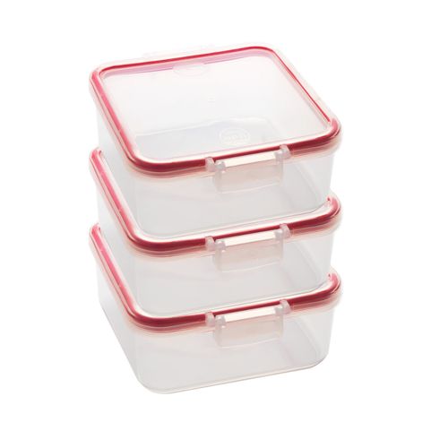 Conjunto 3 Potes Herméticos Composê 750ml Natural em Polipropileno