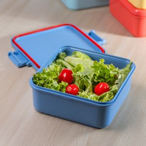 Conjunto 3 Potes Herméticos Composê 750ml Azul em Polipropileno