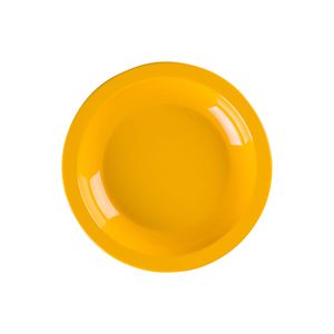 Prato Elegance Fundo Redondo 22cm Amarelo em Polipropileno