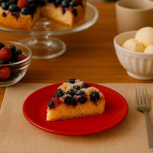 Prato Elegance de Sobremesa 19cm Vermelho em Polipropileno