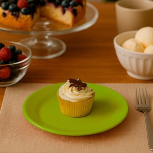 Prato Elegance de Sobremesa 19cm Verde em Polipropileno