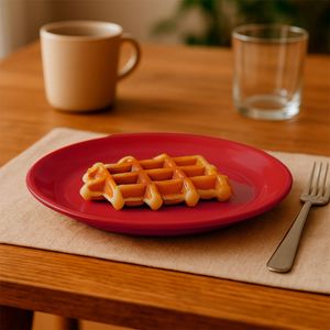 Prato Elegance Raso Redondo 25cm Vermelho em Polipropileno