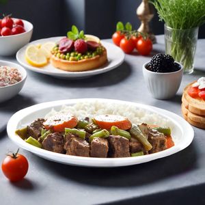 Prato Elegance Raso Redondo 25cm Branco em Polipropileno