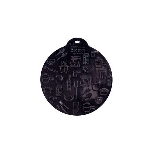 Almofada de Silicone Preta 15cm Para Fogão De Indução Magnética