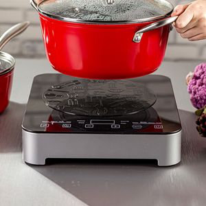 Almofada de Silicone Preta 21,5cm Para Fogão De Indução Magnética