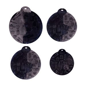Conjunto 4 Almofadas de Silicone Pretas Para Fogão De Indução Magnética