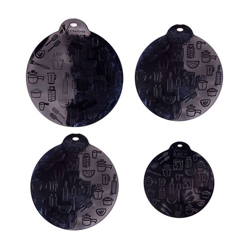 Conjunto 4 Almofadas de Silicone Pretas Para Fogão De Indução Magnética