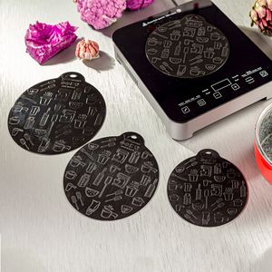 Conjunto 4 Almofadas de Silicone Pretas Para Fogão De Indução Magnética