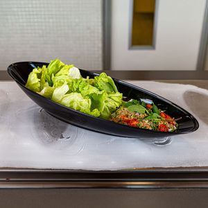 Saladeira Oval 60cm Preta em Policarbonato