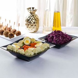 Saladeira Moove Quadrada 25x25 Preta em Polipropileno