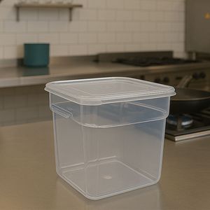 Pote Organizador para Food Service 8 Litros com Medidor em Policarbonato com Tampa de Silicone