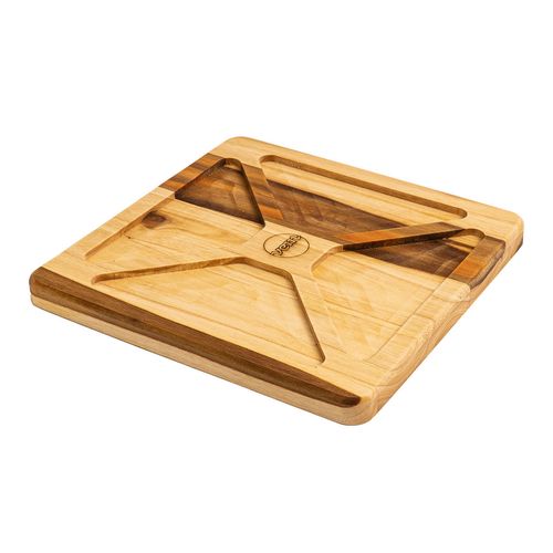 Petisqueira Quadrada Wooden Glow 29cm em Madeira Teca