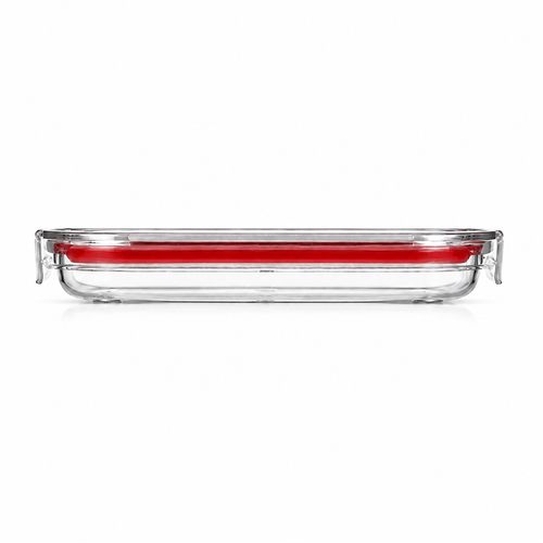 Pote Batch Cooking Hermético 600ml com Vedação Vermelha em Polipropileno - Linha Home VEM