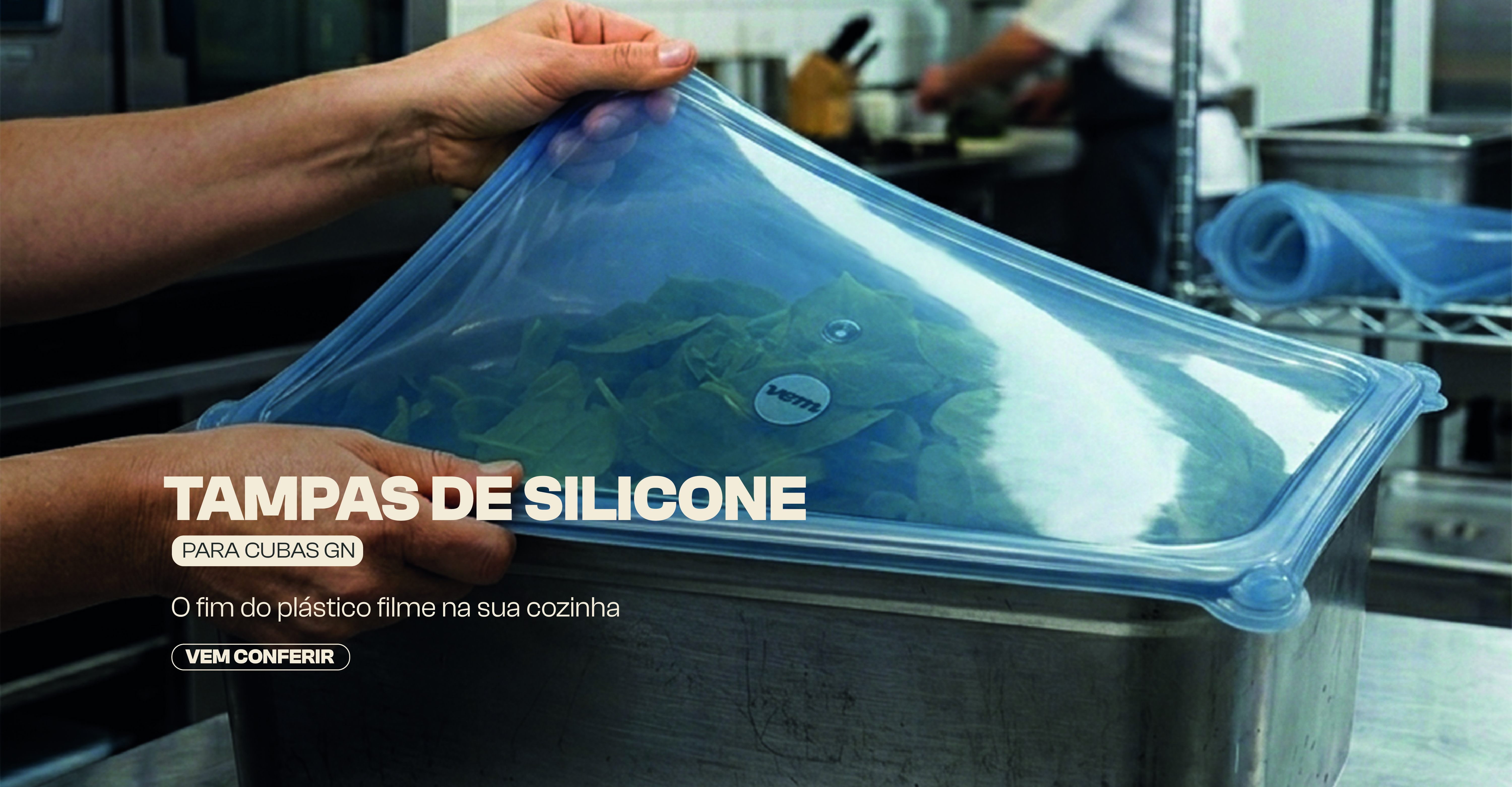 Banner de Categoria Tampa de Silicone para Cubas GN​