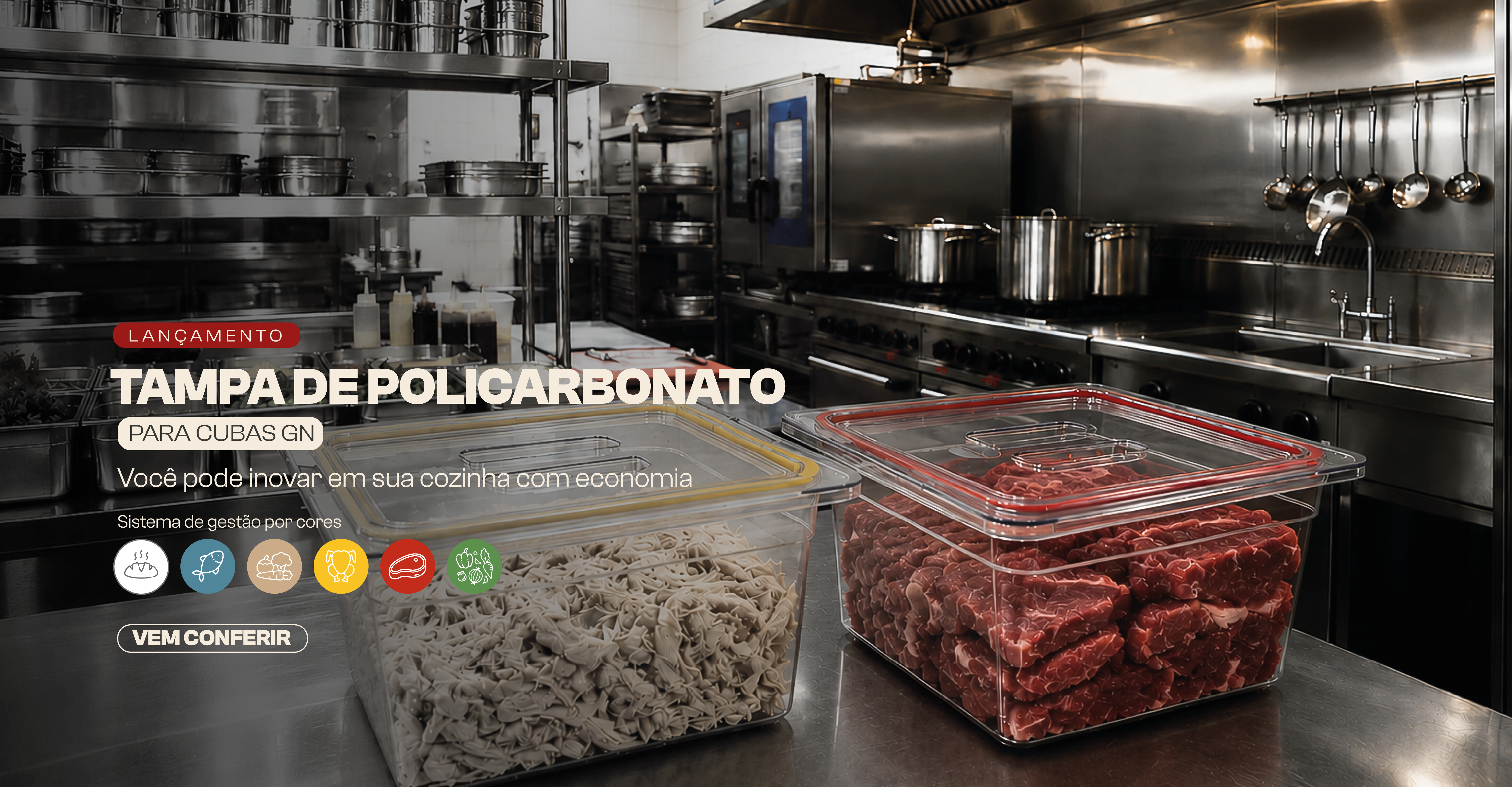 Banner de Categoria de Produto Lançamento Tampa de Policarbonato para Cuba GN​