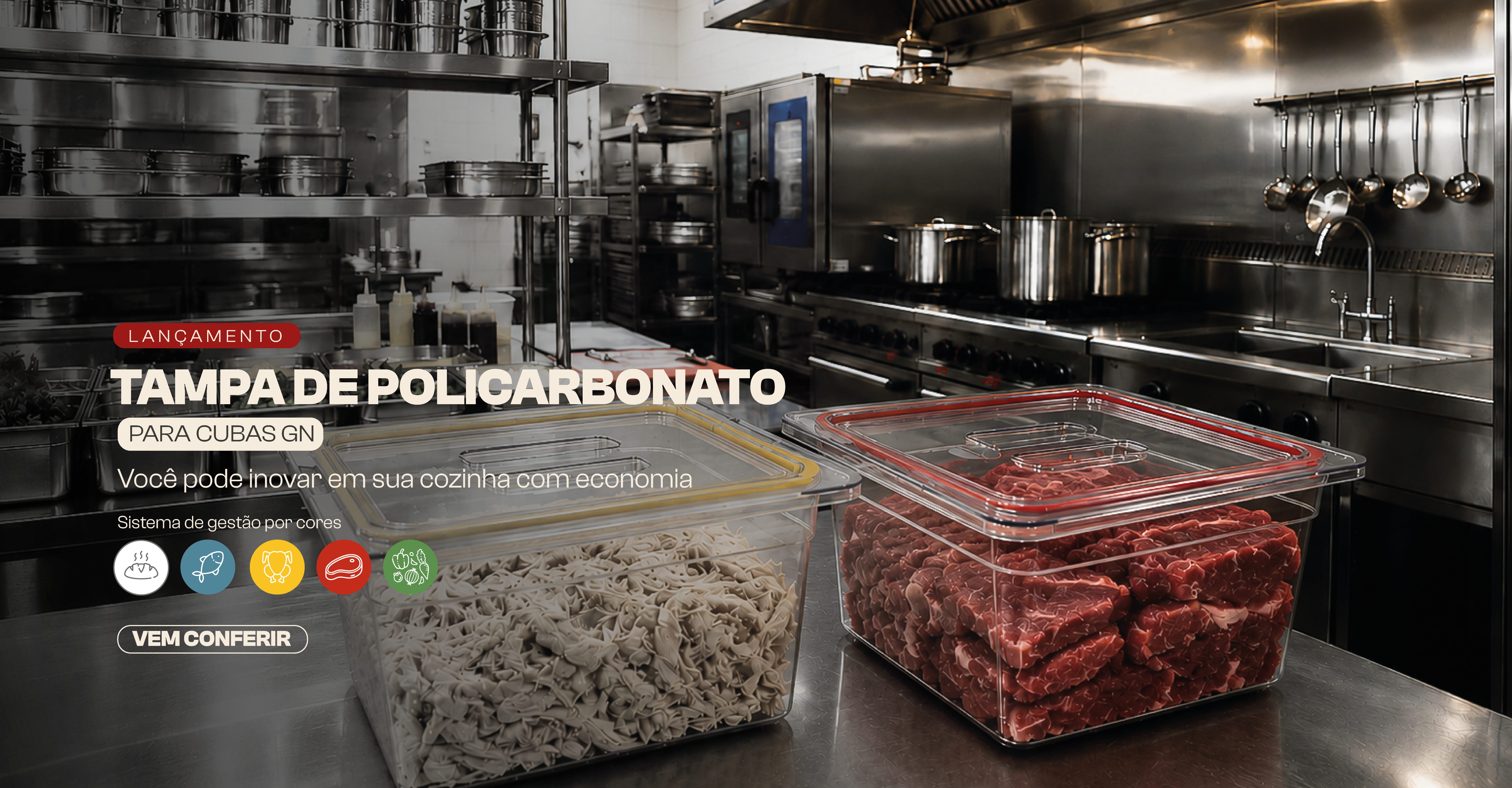 Banner de Categoria de Produto Lançamento Tampa de Policarbonato para Cuba GN​